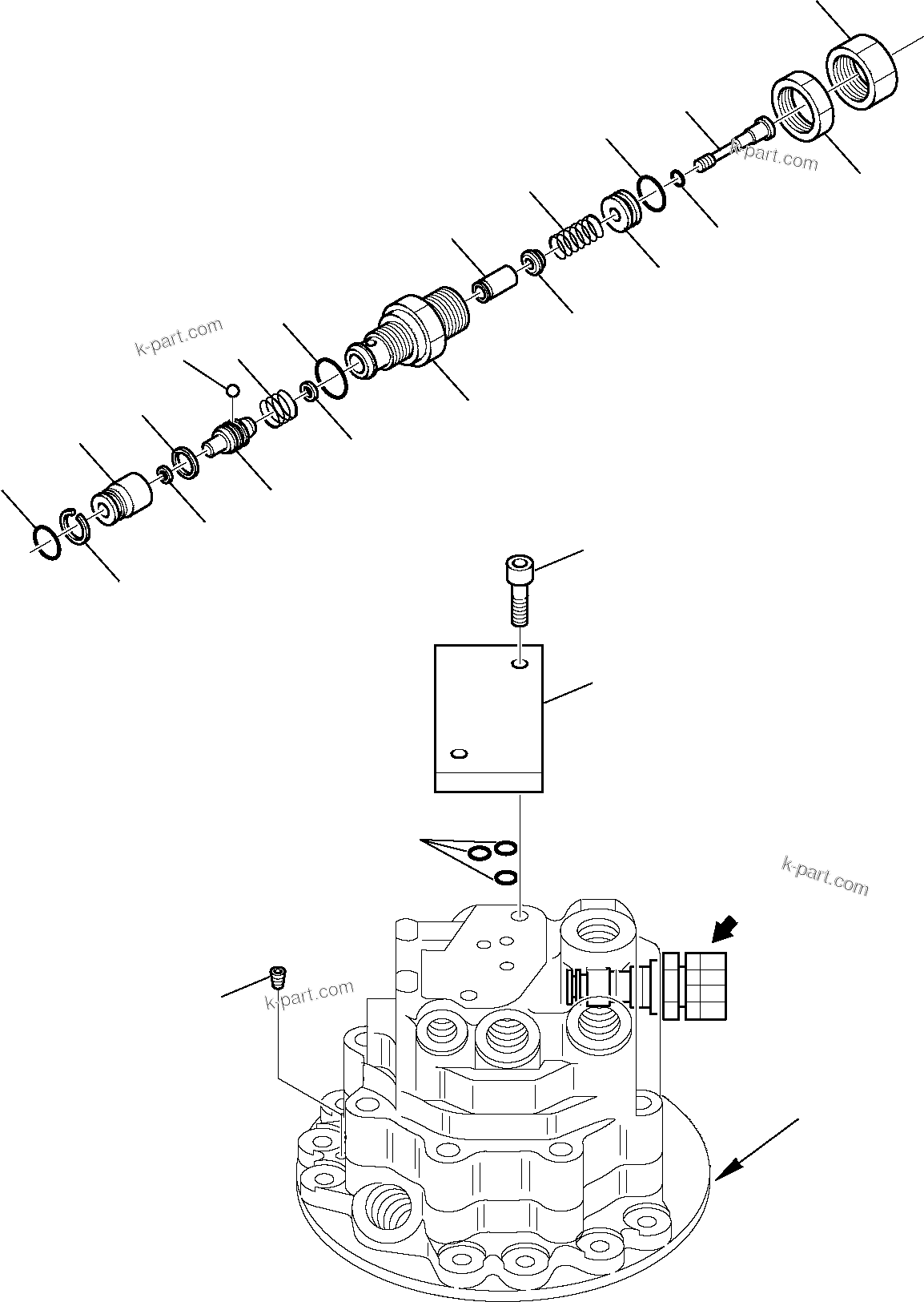 Komatsu parts book diagram for PC95R-2 USA S/N 21D5220114-Up: SWING MOTOR (2/2)