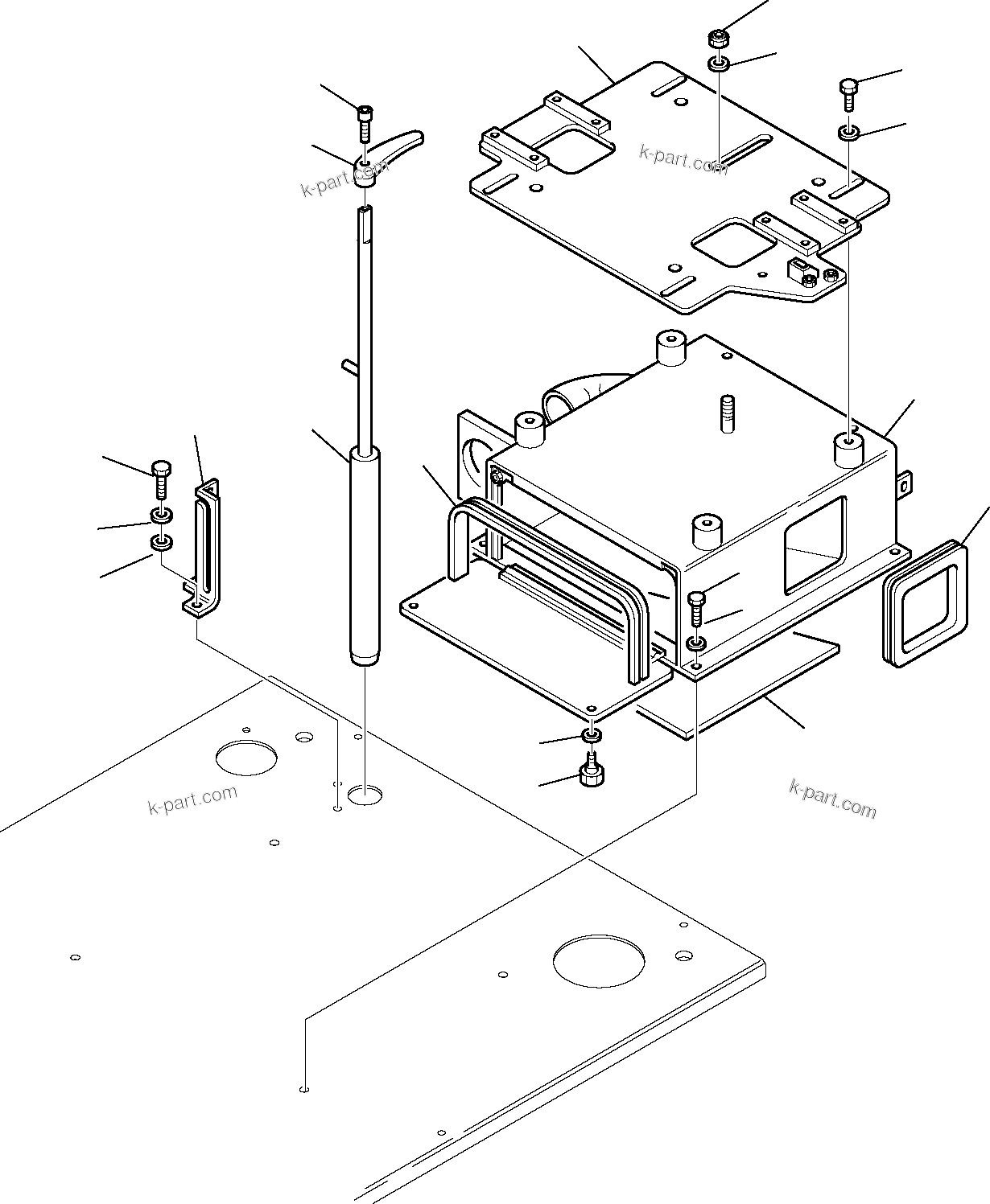 Komatsu parts book diagram for PC95R-2 USA S/N 21D5220114-Up: FLOOR PLATE (2/2)