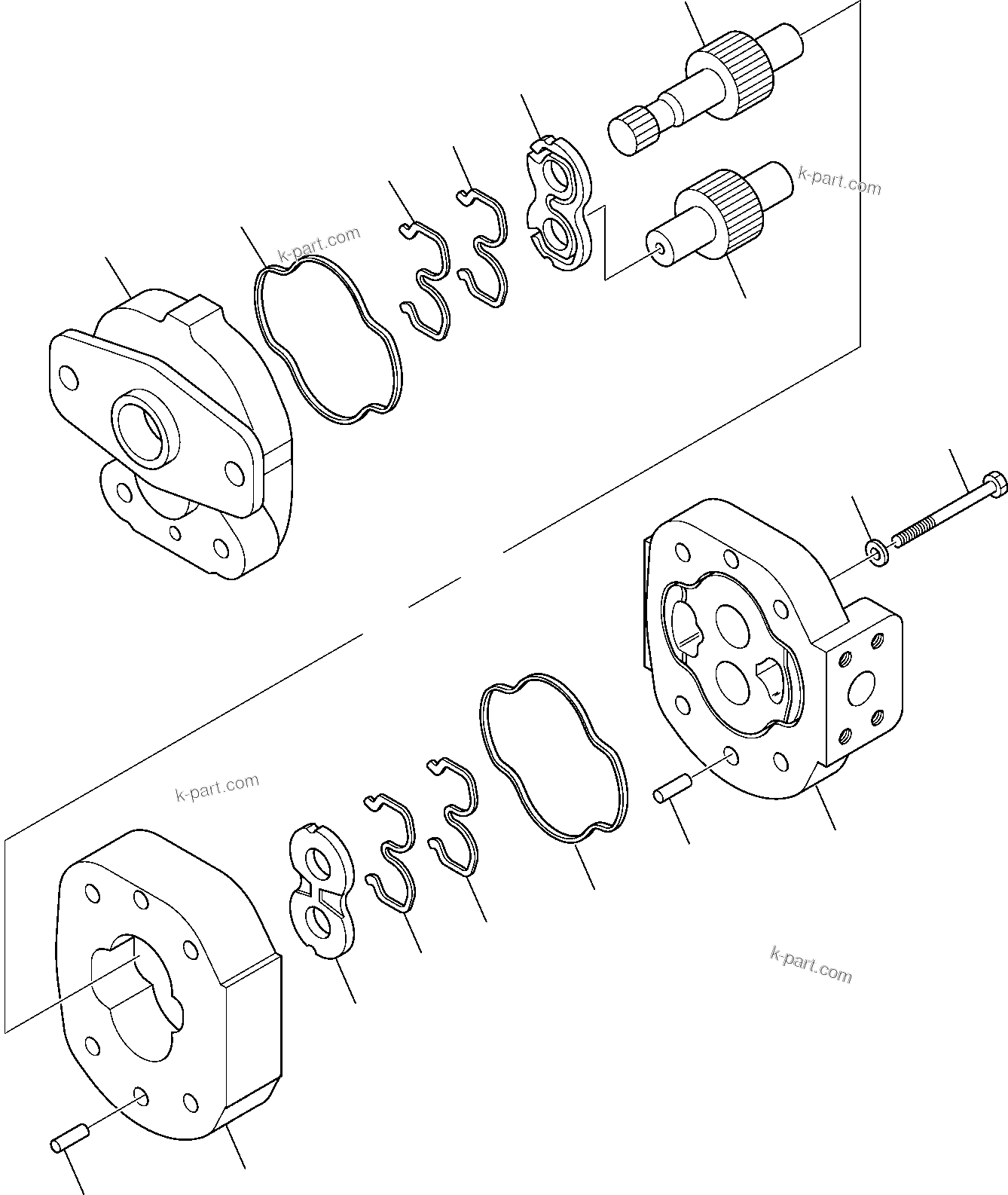 Komatsu parts book diagram for PC95R-2 USA S/N 21D5220114-Up: HYDRAULIC PUMP (9/9)