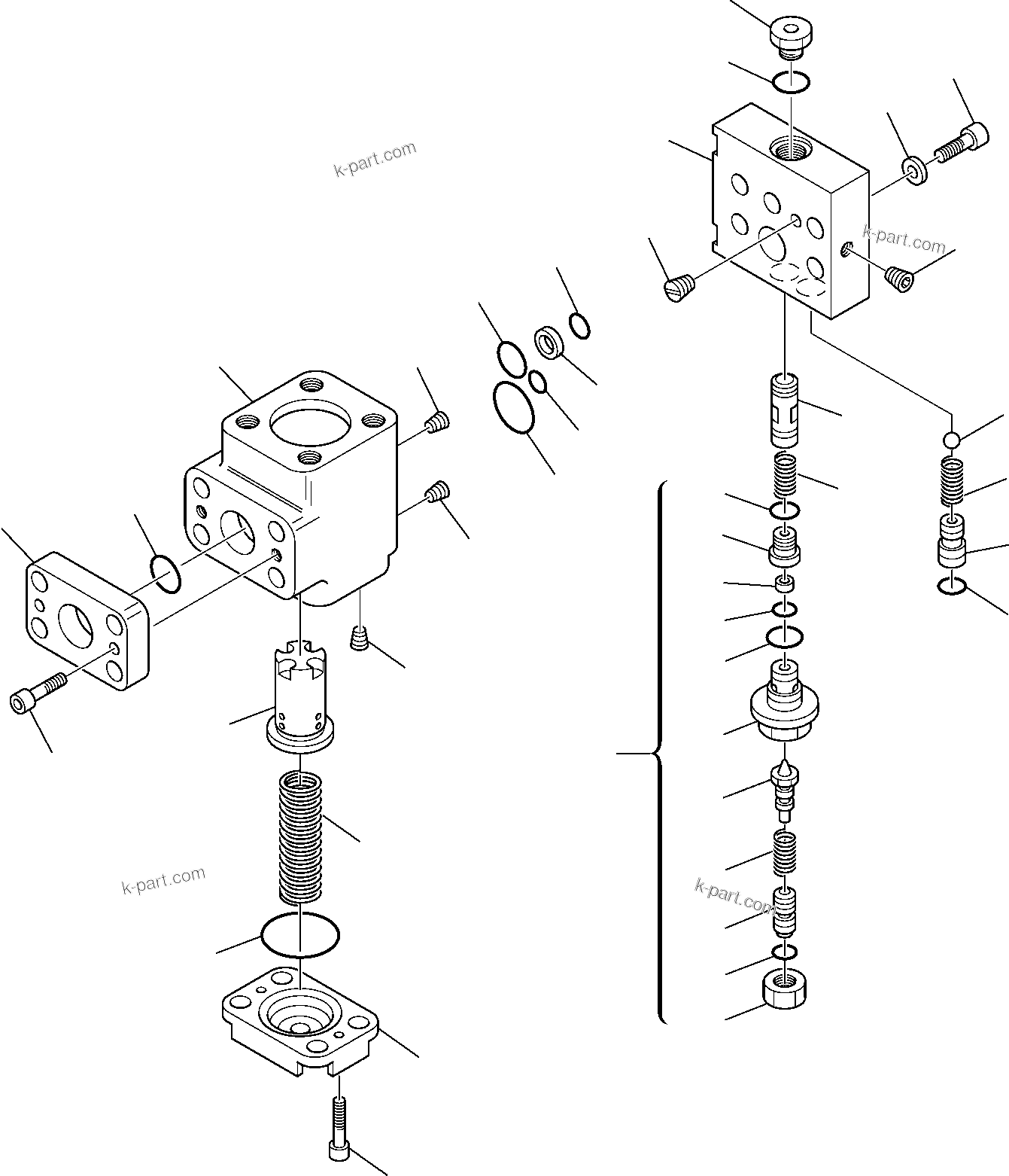 Komatsu parts book diagram for PC95R-2 USA S/N 21D5220114-Up: SERVOCONTROL FEED UNIT