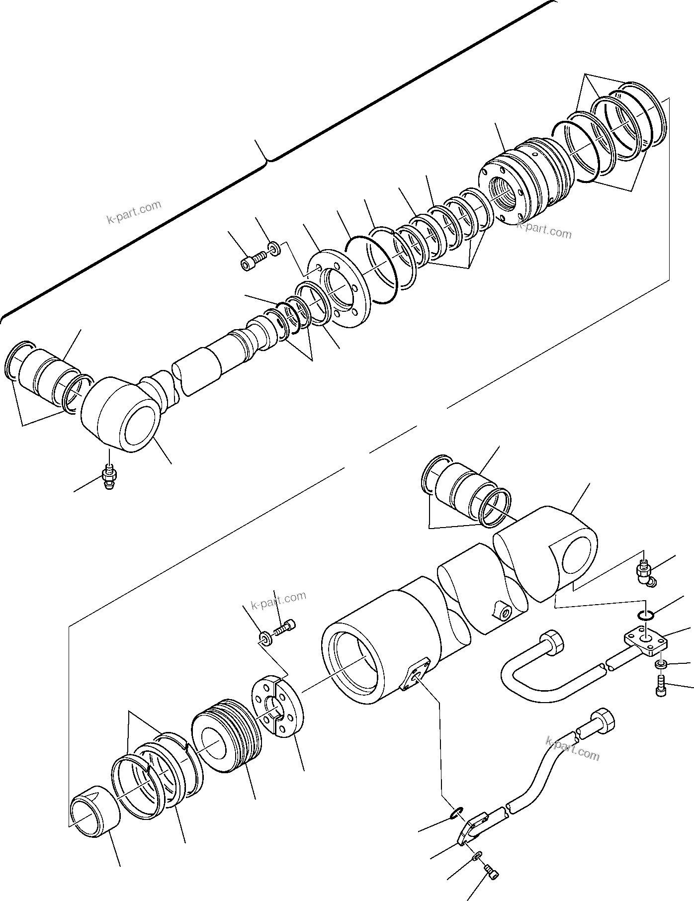 Komatsu parts book diagram for PC95R-2 USA S/N 21D5220114-Up: BOOM CYLINDER