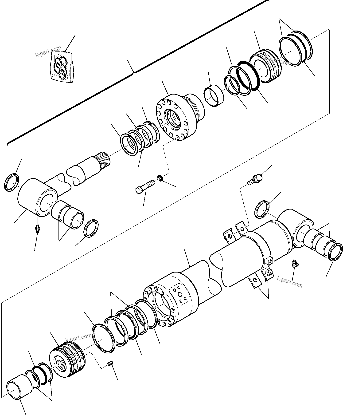 Komatsu parts book diagram for PC95R-2 USA S/N 21D5220114-Up: BOOM CYLINDER