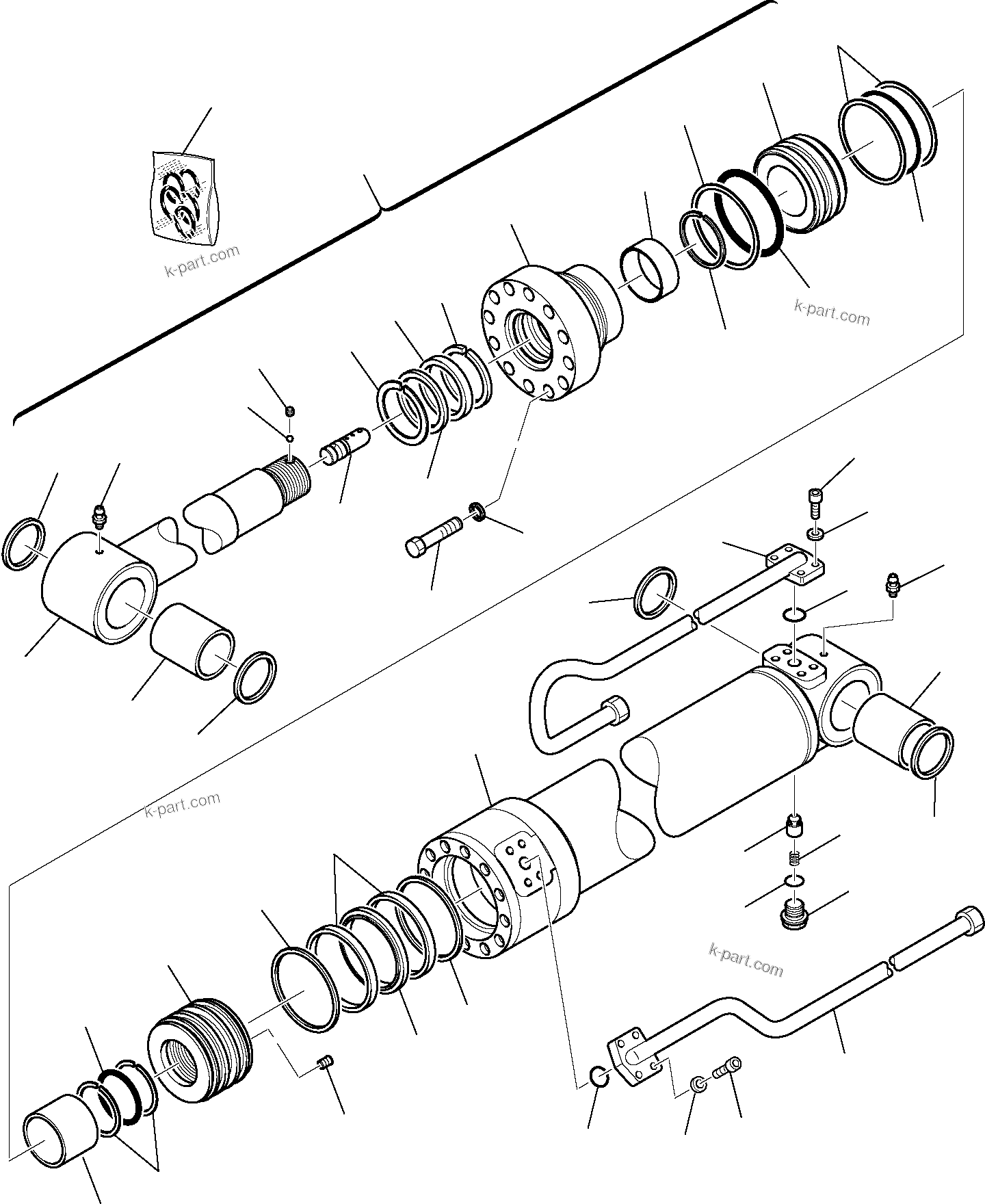 Komatsu parts book diagram for PC95R-2 USA S/N 21D5220114-Up: ARM CYLINDER