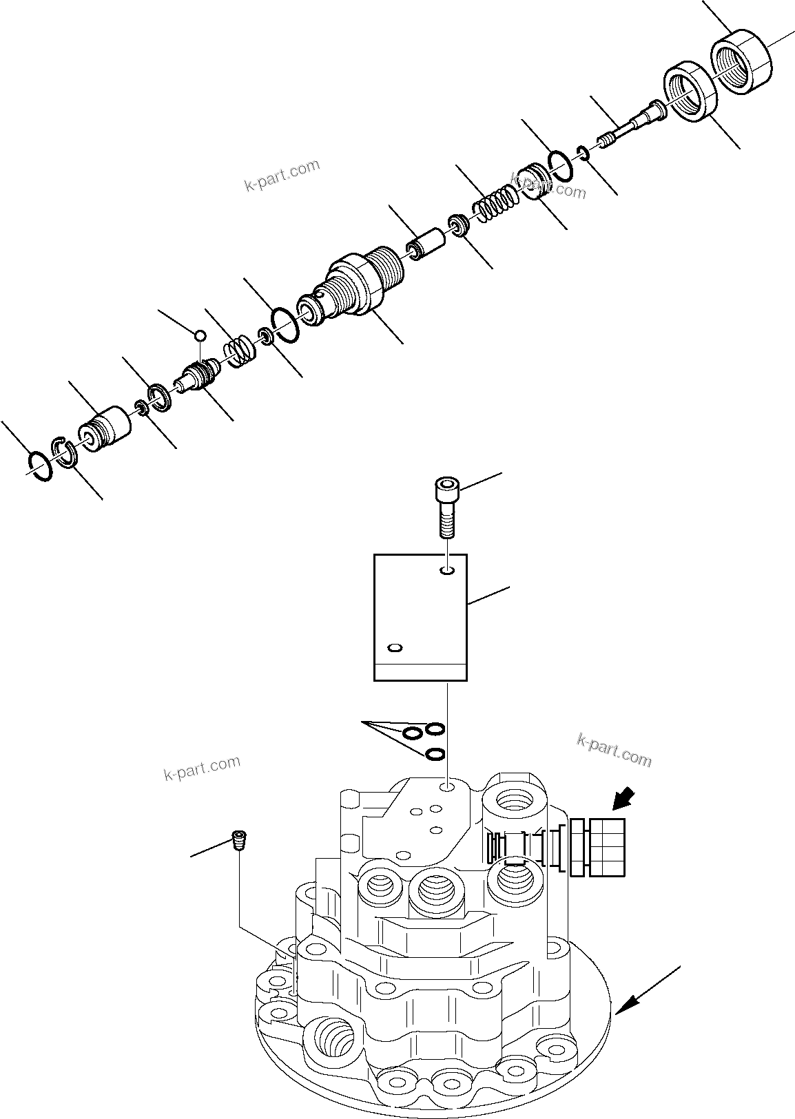 Komatsu parts book diagram for PW110R-1 S/N 2260010001-Up: SWING MOTOR (2/2)