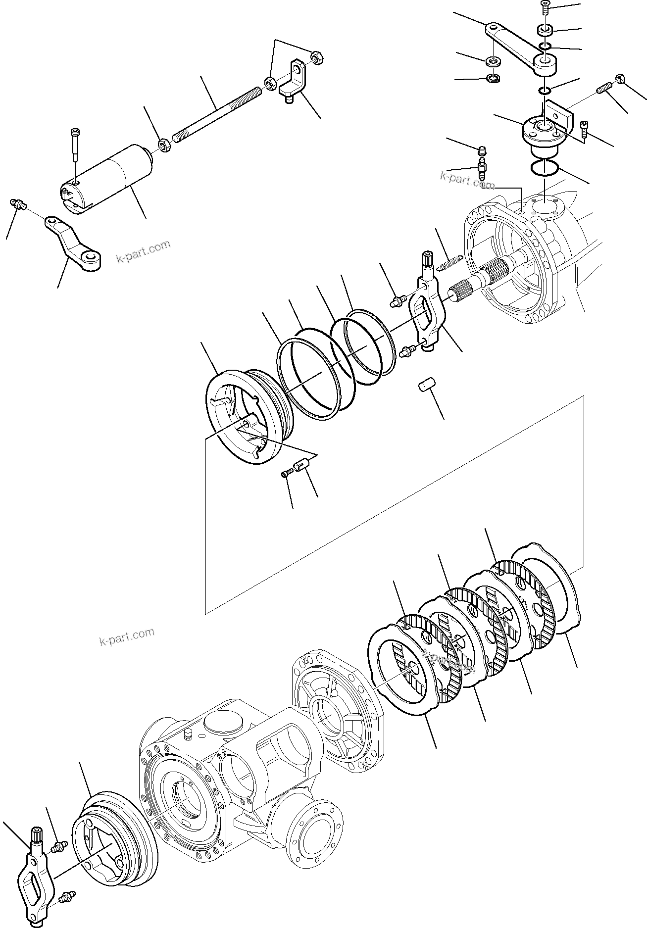 Komatsu parts book diagram for PW110R-1 S/N 2260010001-Up: REAR AXLE (7/8)