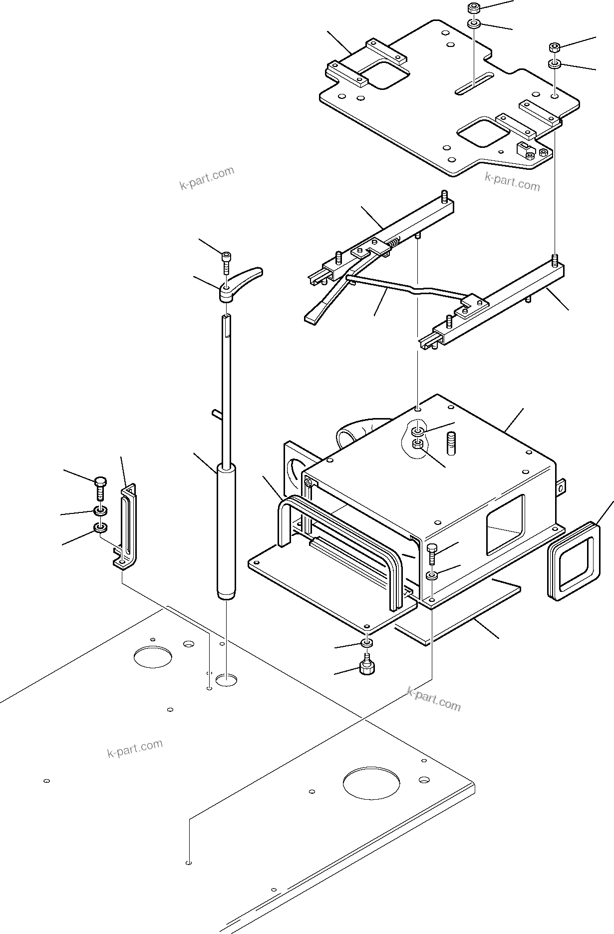 Komatsu parts book diagram for PW110R-1 S/N 2260010001-Up: FLOOR PLATE (2/2)