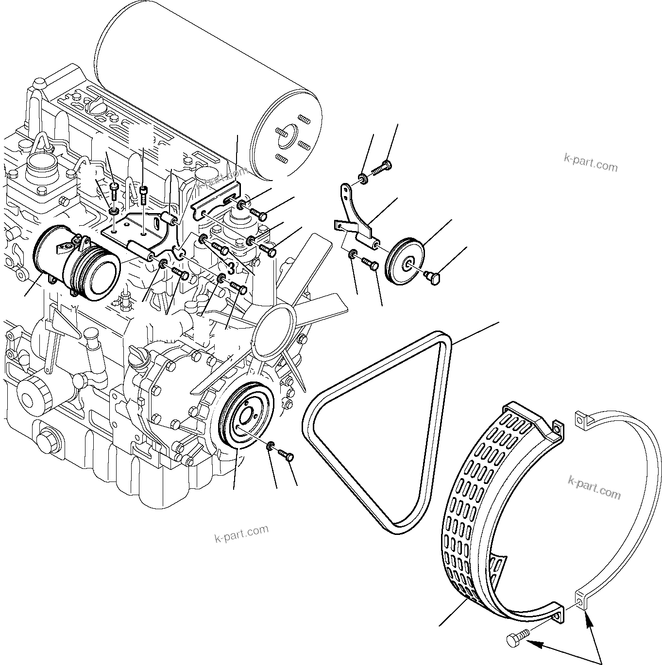Komatsu parts book diagram for PW110R-1 S/N 2260010001-Up: AIR CONDITIONING SYSTEM (1/7)