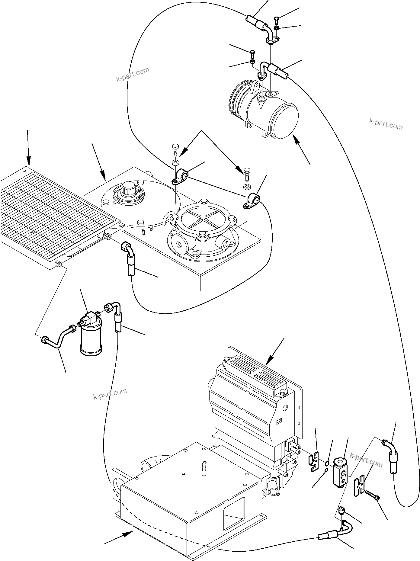 Komatsu parts book diagram for PW110R-1 S/N 2260010001-Up: AIR CONDITIONING SYSTEM (4/7)