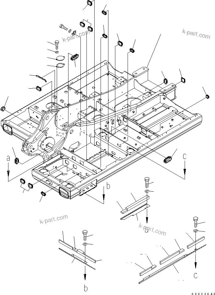 Komatsu parts book diagram for PW180-7K S/N K40001-UP: REVOLVING FRAME