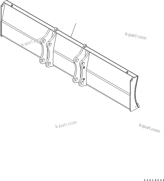 Komatsu parts book diagram for PW180-7K S/N K40001-UP: BLADE (FOR 2.75M WIDTH REAR DOZER)