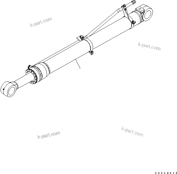 Komatsu parts book diagram for PW180-7K S/N K40001-UP: ARM CYLINDER (SAFETY VALVE LESS)
