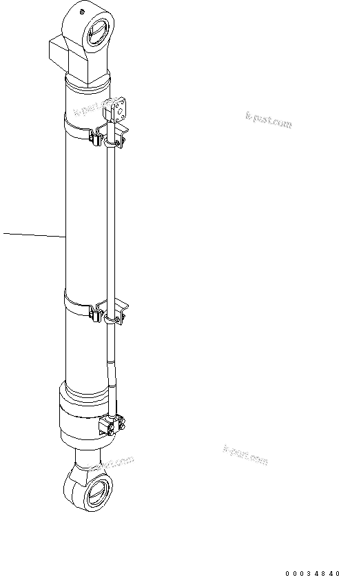 Komatsu parts book diagram for PW180-7K S/N K40001-UP: BUCKET CYLINDER