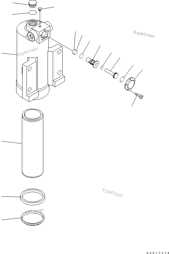 Komatsu parts book diagram for PW180-7K S/N K40001-UP: SUSPENSION LOCK CYLINDER