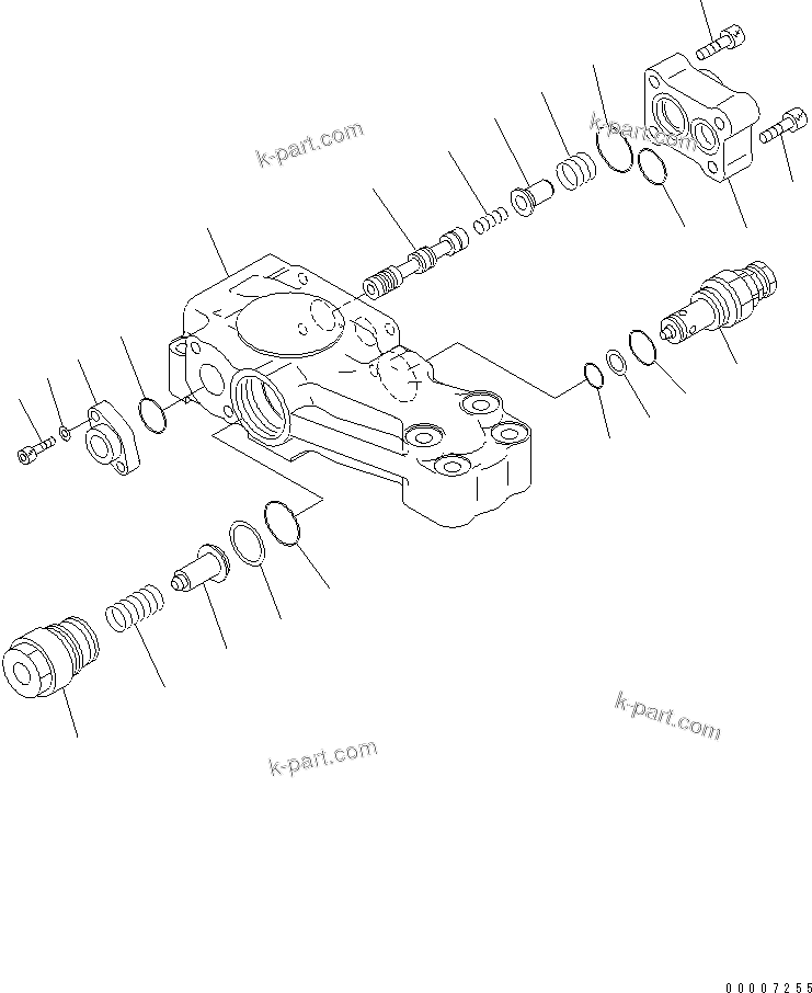 Komatsu parts book diagram for PW180-7K S/N K40001-UP: BURST VALVE (FOR BOOM ADJUST CYLINDER)