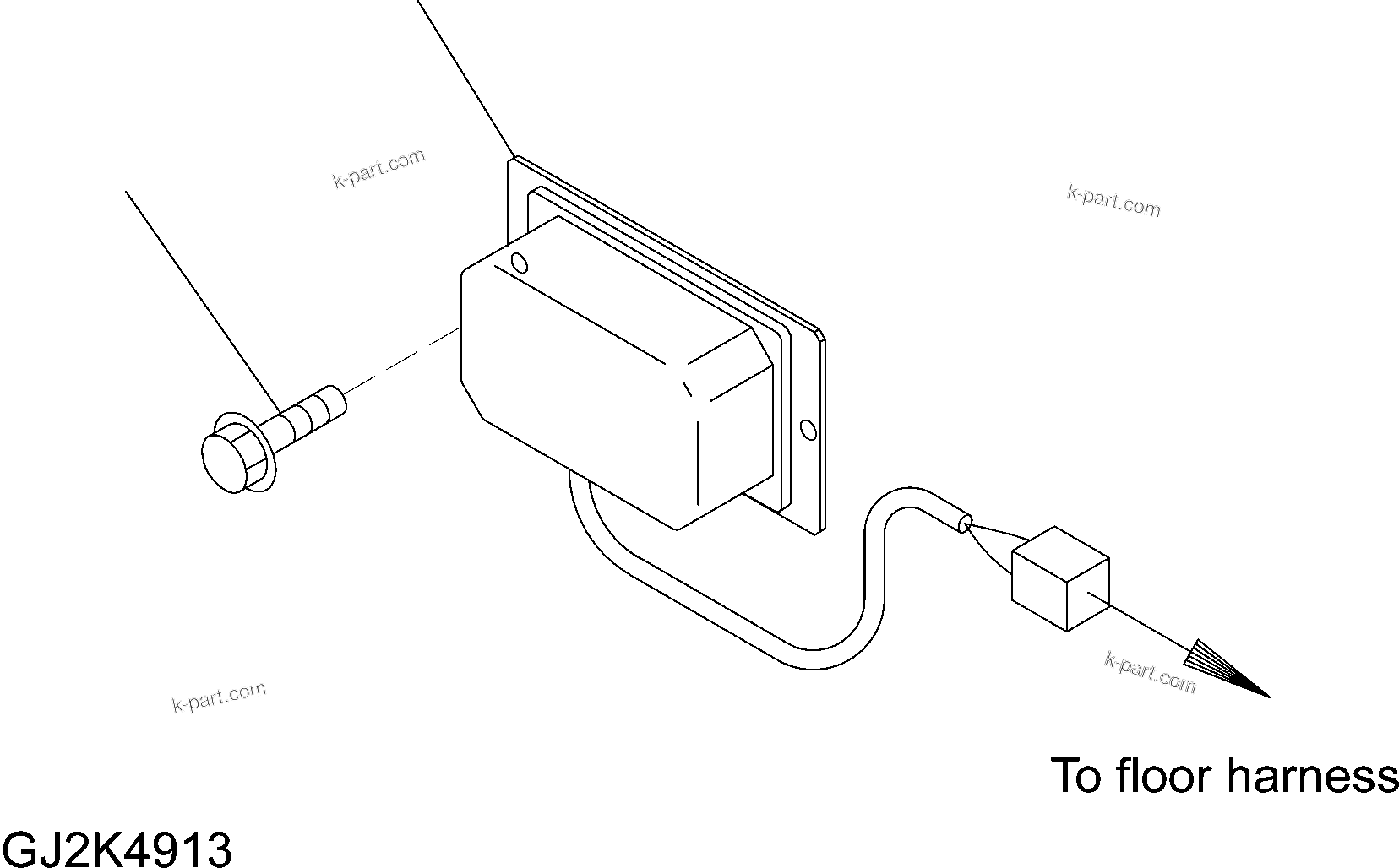 Komatsu parts book diagram for PW220-7E0 S/N H65051-UP: OPERATORґS CAB (12V CONVERTER)