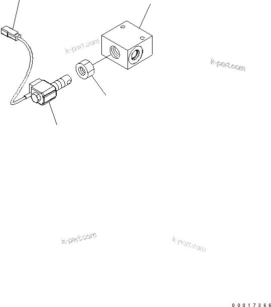 Komatsu parts book diagram for PW220-7E0 S/N H65051-UP: SOLENOID VALVE (1-SOLENOID)