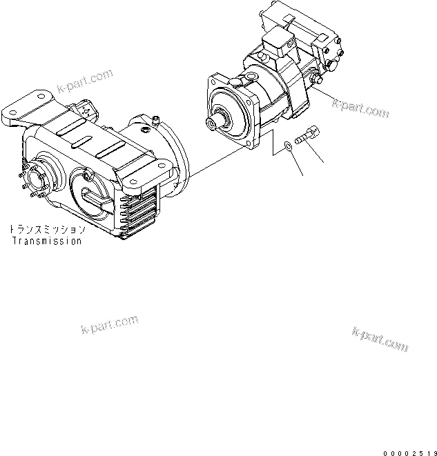 Komatsu parts book diagram for PW220-7E0 S/N H65051-UP: TRAVEL MOTOR