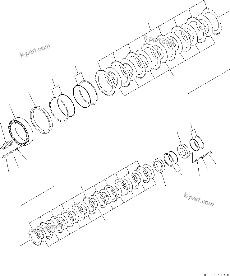 Komatsu parts book diagram for PW220-7E0 S/N H65051-UP: TRANSMISSION (5/5)