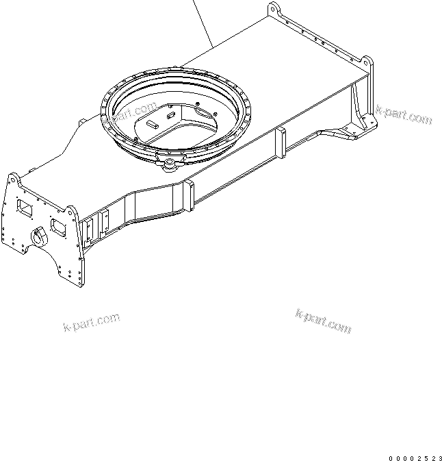 Komatsu parts book diagram for PW220-7E0 S/N H65051-UP: CHASSIS FRAME (FRAME)