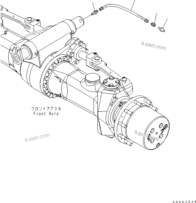 Komatsu parts book diagram for PW220-7E0 S/N H65051-UP: CHASSIS FRAME (CHASSIS LUBRICATION)