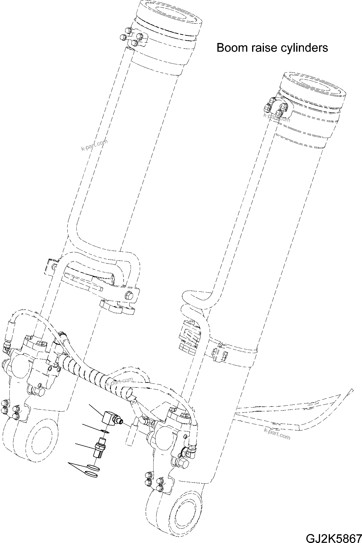 Komatsu parts book diagram for PW220-7E0 S/N H65051-UP: OVERLOAD CAUTION SENSOR