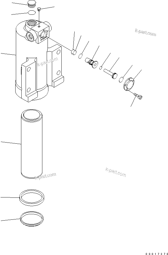 Komatsu parts book diagram for PW220-7E0 S/N H65051-UP: SUSPENSION LOCK CYLINDER