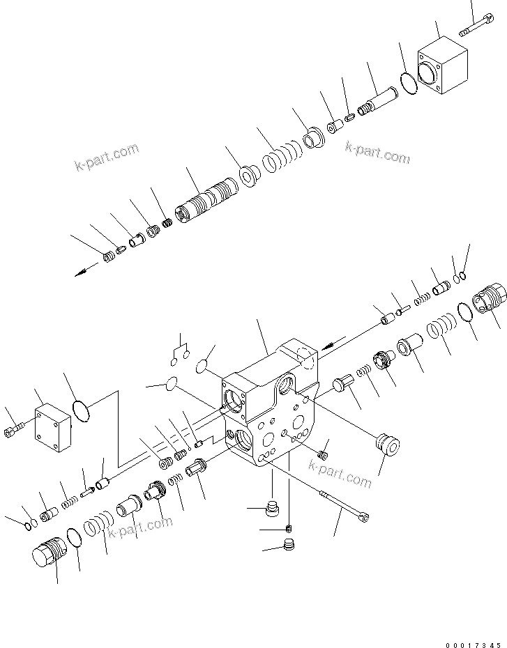 Komatsu parts book diagram for PW220-7E0 S/N H65051-UP: TRAVEL MOTOR (5/5)