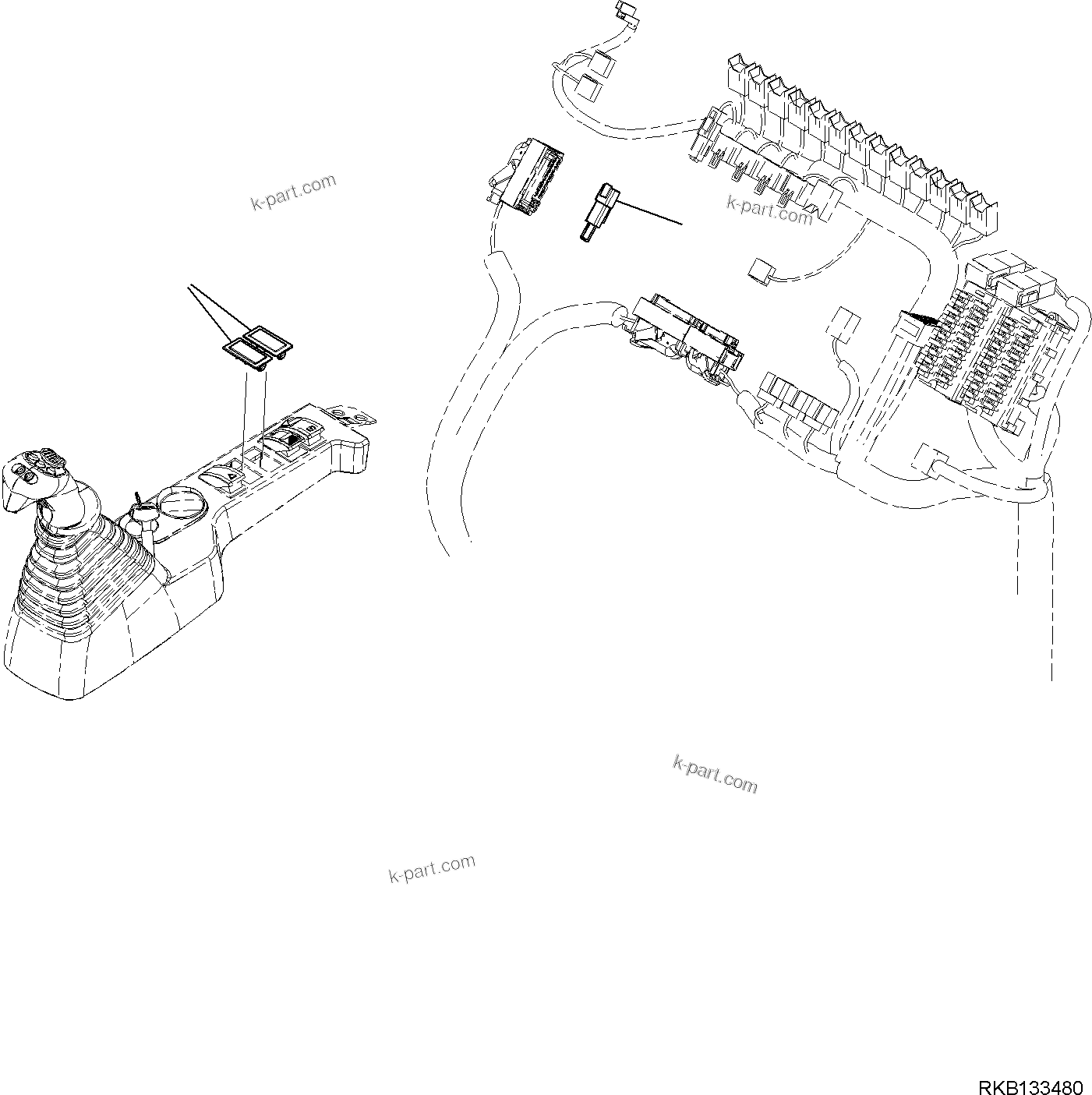 Komatsu parts book diagram for PW98MR-11E0 S/N F30001 AND UP: STEERING PIPING, ELECTRIC PARTS
