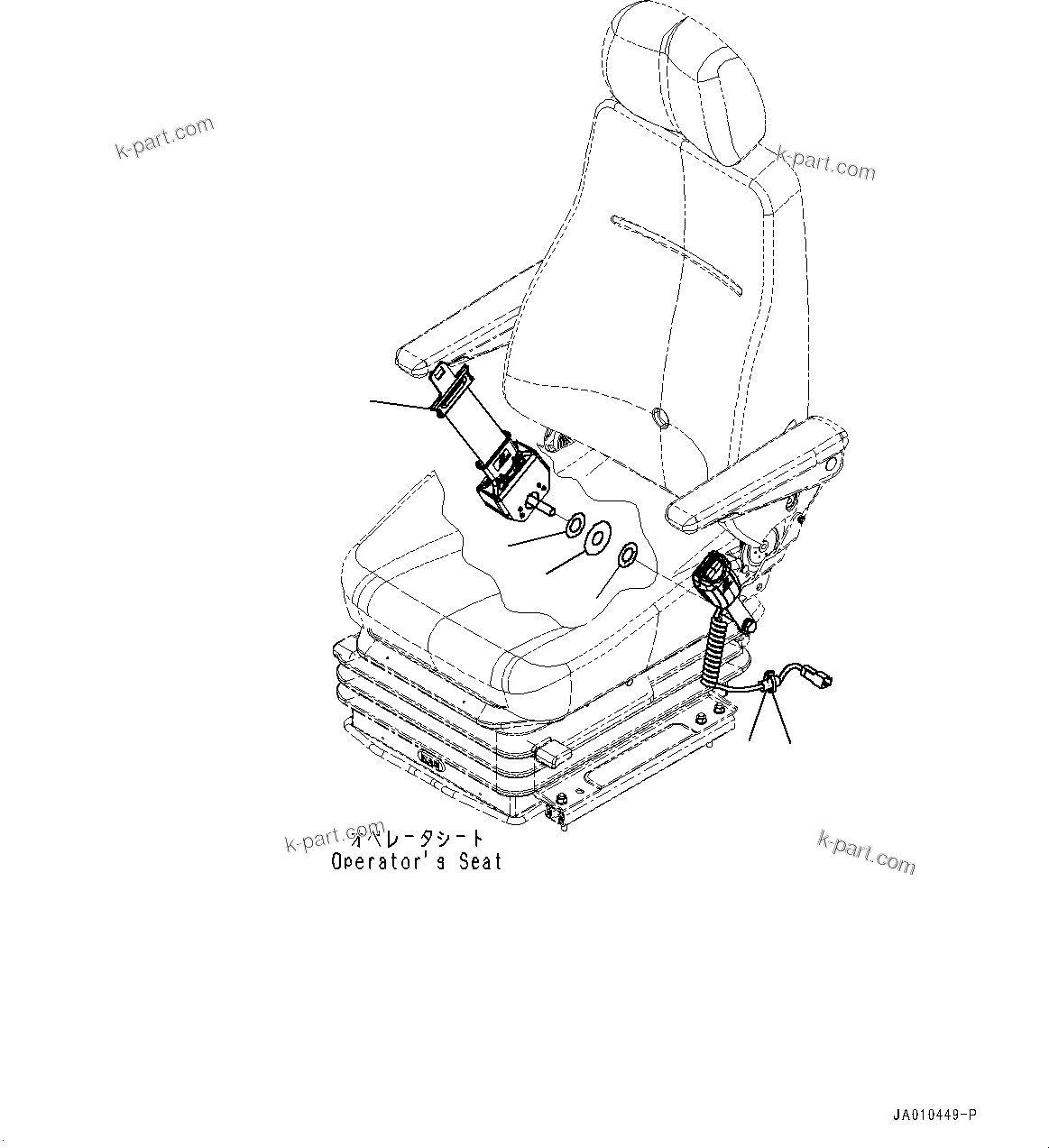 Komatsu parts book diagram for PW98MR-11E0 S/N F30001 AND UP: SEAT BELT