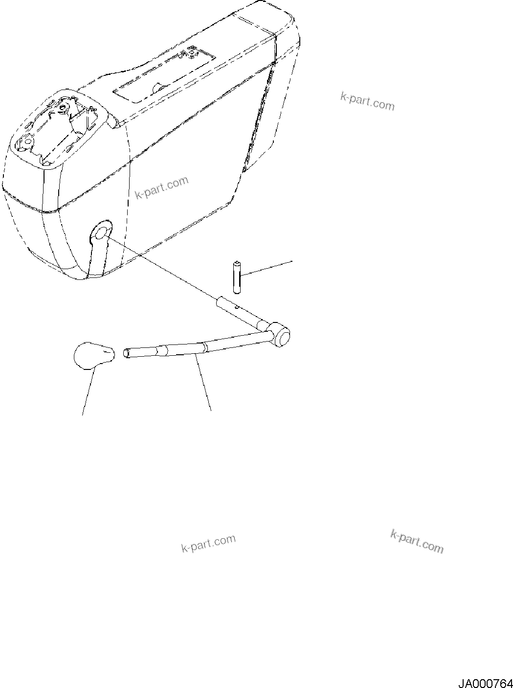 Komatsu parts book diagram for PW98MR-11E0 S/N F30001 AND UP: CAB AND FLOOR FRAME, FLOOR FRAME, WORK EQUIPMENT LOCK LEVER