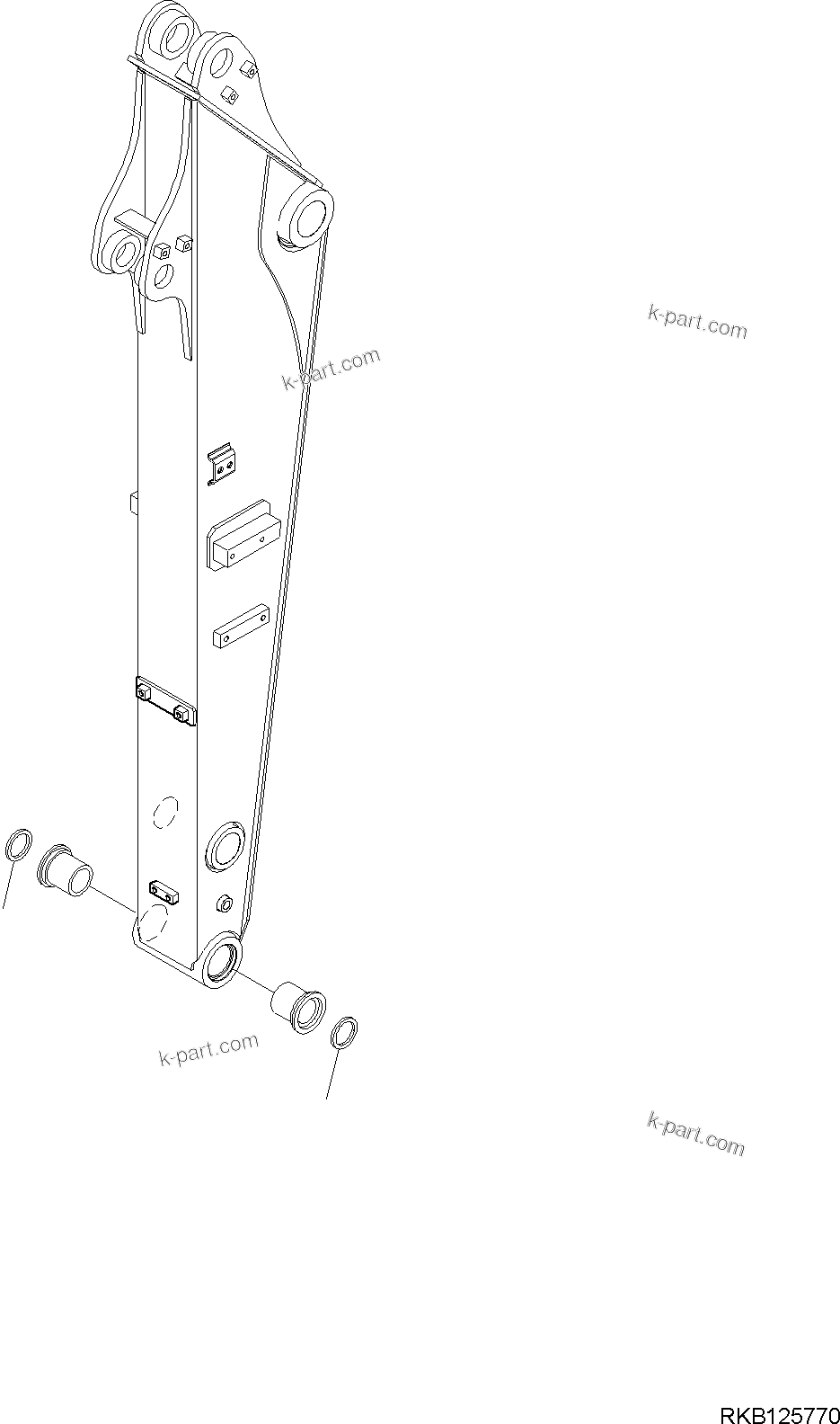 Komatsu parts book diagram for PW98MR-11E0 S/N F30001 AND UP: ARM, SEAL