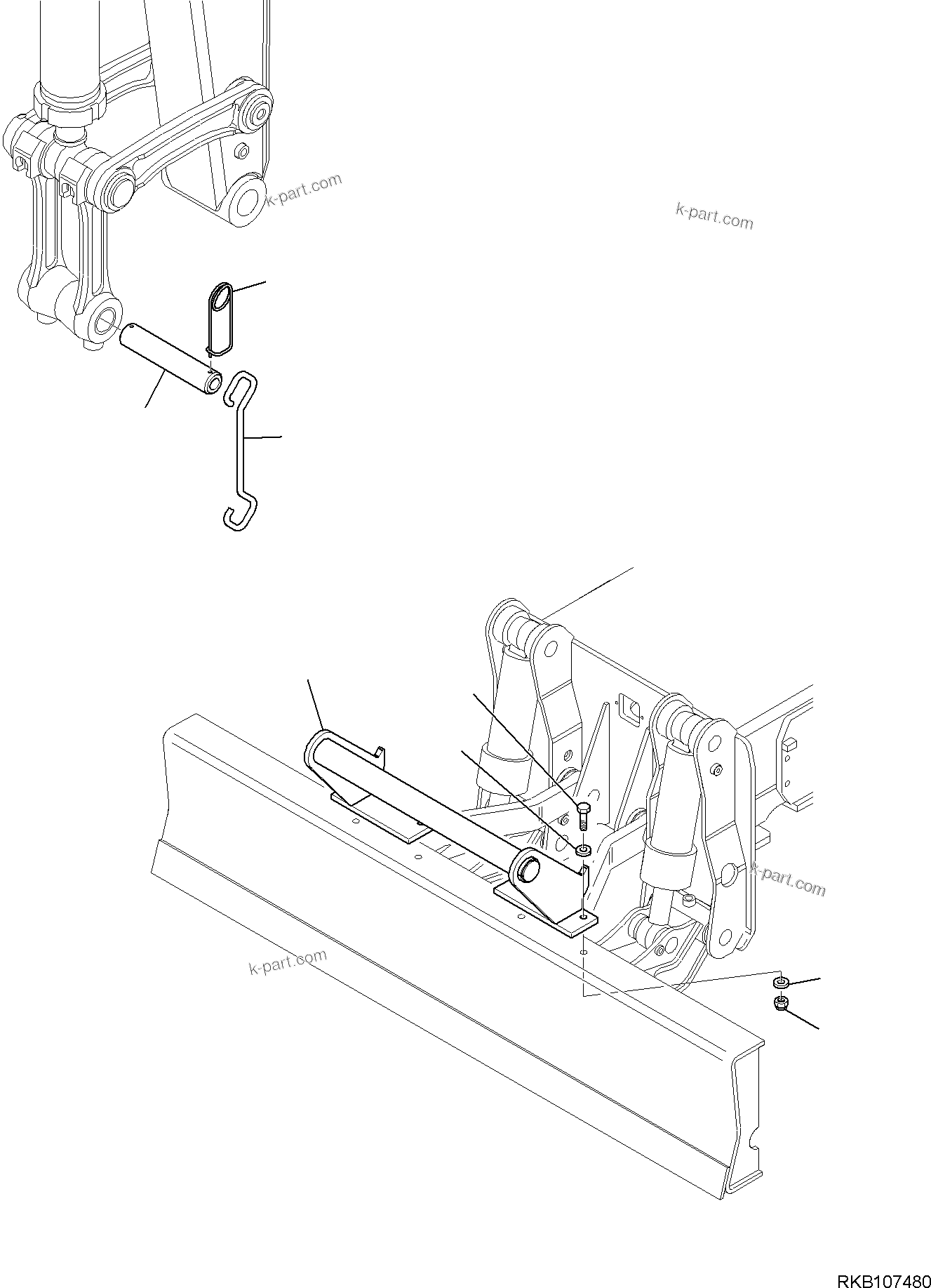 Komatsu parts book diagram for PW98MR-11E0 S/N F30001 AND UP: ROAD CIRCULATION ACCESSORY, CLAMSHELL BUCKET SUPPORT