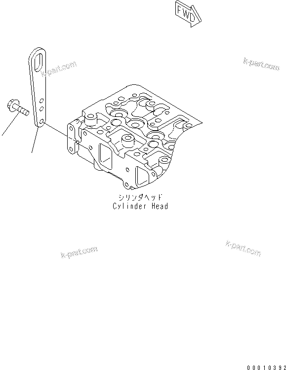 Komatsu parts book diagram for S3D84-5X-AB S/N 00461-UP: REAR HANGER