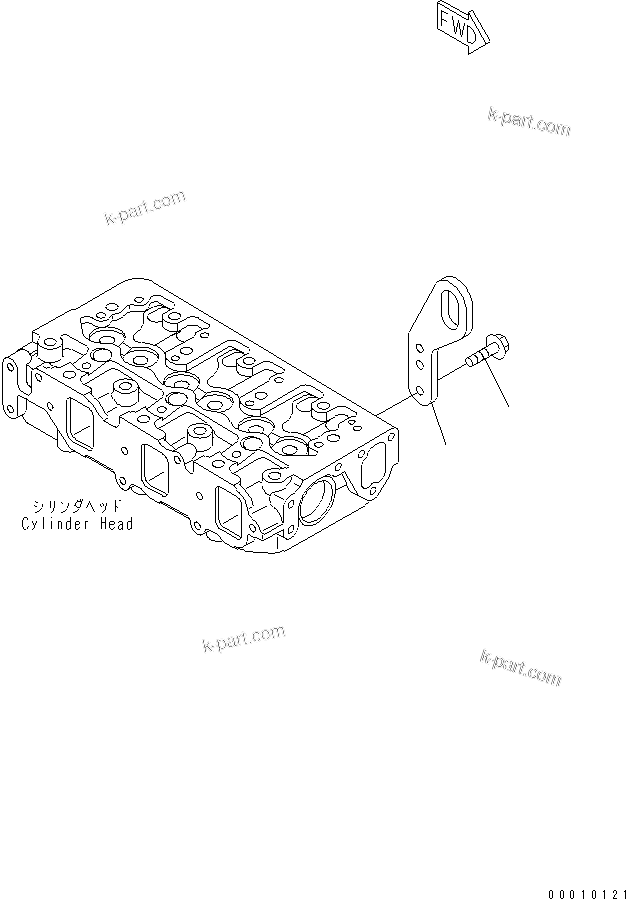 Komatsu parts book diagram for S3D84E-5P-BA S/N 05382-UP: FRONT HANGER