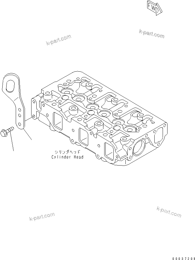 Komatsu parts book diagram for S3D84E-5P-BA S/N 05382-UP: REAR HANGER