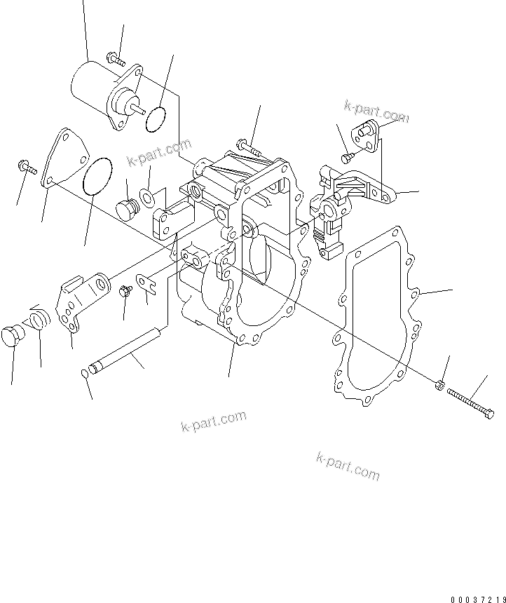 Komatsu parts book diagram for S3D84E-5P-BA S/N 05382-UP: FUEL INJECTION PUMP (INNER PARTS) (GOVERNOR)