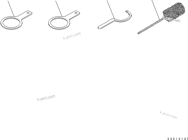 Komatsu parts book diagram for S3D84E-5P-BA S/N 05382-UP: TOOL