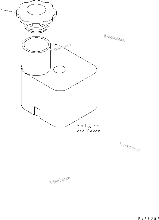 Komatsu parts book diagram for S4D102E-1F S/N 26200163-UP: OIL FILLER CAP(#26200163-26202772)