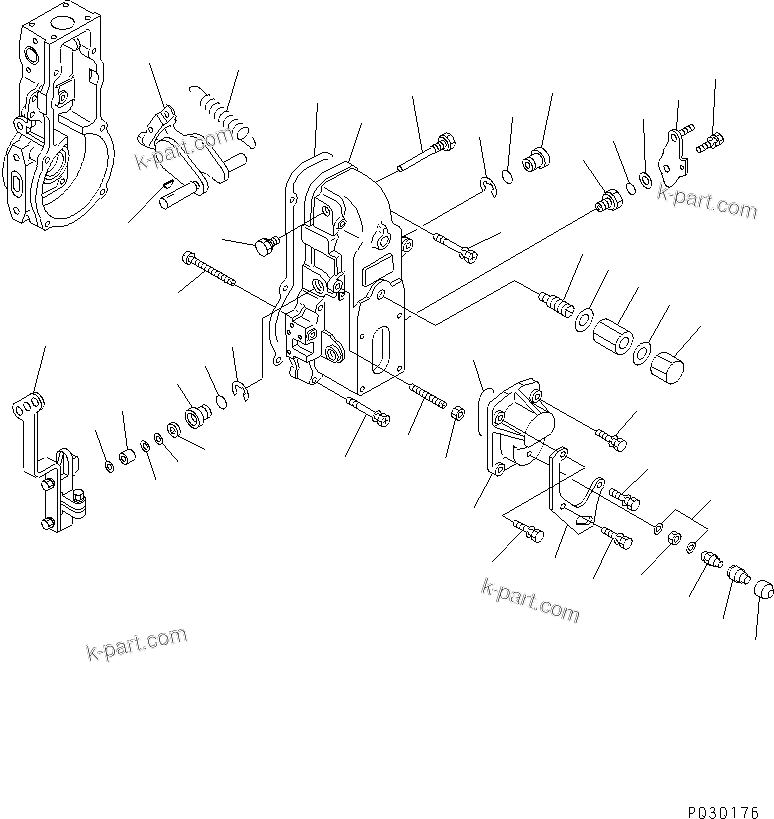 Komatsu parts book diagram for S4D102E-1F S/N 26200163-UP: FUEL INJECTION PUMP (GOVERNOR) (2/2) (FOR REGULATION OF EPA) (INNER PARTS)(#26229925-)