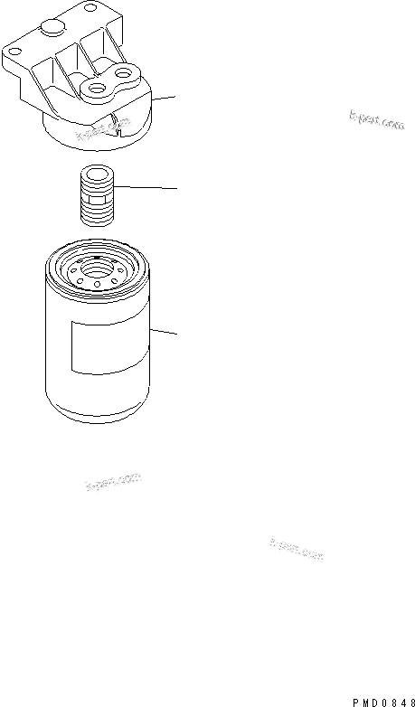 Komatsu parts book diagram for S4D102E-1F S/N 26200163-UP: FUEL FILTER