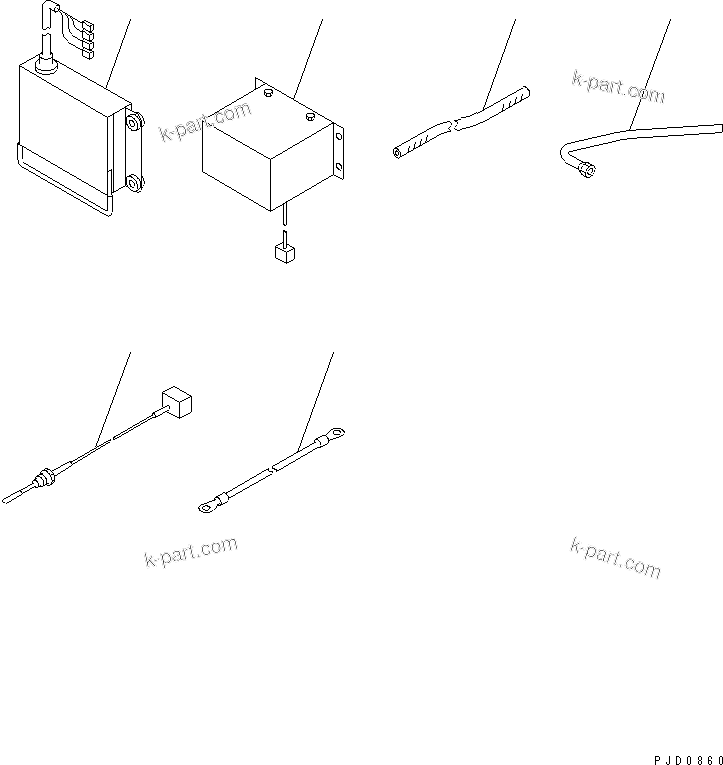 Komatsu parts book diagram for S4D102E-1F S/N 26200163-UP: CERAMIC MUFFLER RERATED PARTS (FORWARDED INDIVIDUALLY PARTS)(#26200163-26257281)