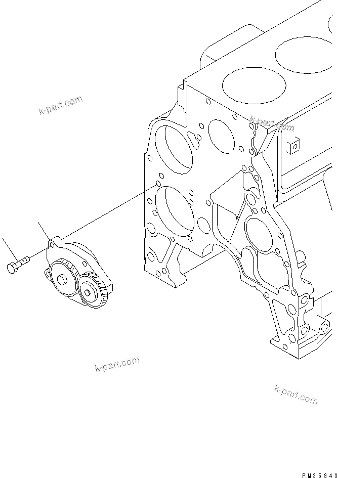 Komatsu parts book diagram for S4D102E-1E-T S/N 26200163-UP: OIL PUMP(#26200163-26276328)