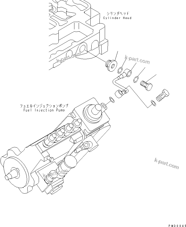 Komatsu parts book diagram for S4D102E-1E-T S/N 26200163-UP: BOOST TUBE(#26200163-26202210)