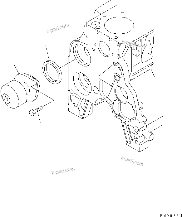 Komatsu parts book diagram for S4D102E-1E-T S/N 26200163-UP: WATER PUMP(#26200163-26202770)