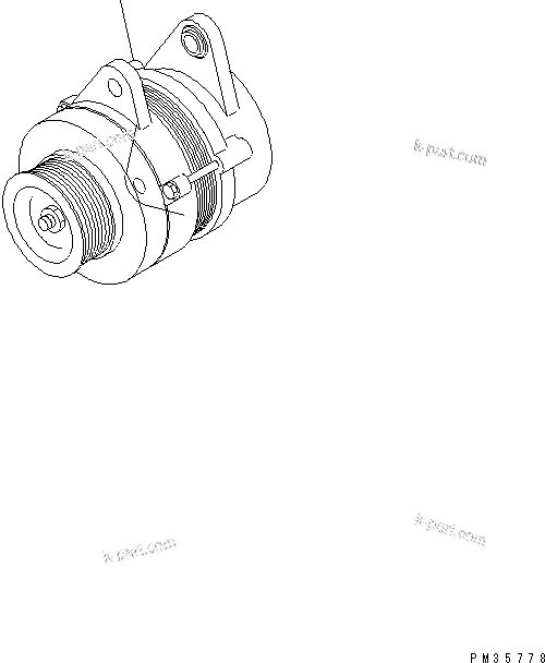 Komatsu parts book diagram for S4D102E-1E-T S/N 26200163-UP: ALTERNATOR (25A)