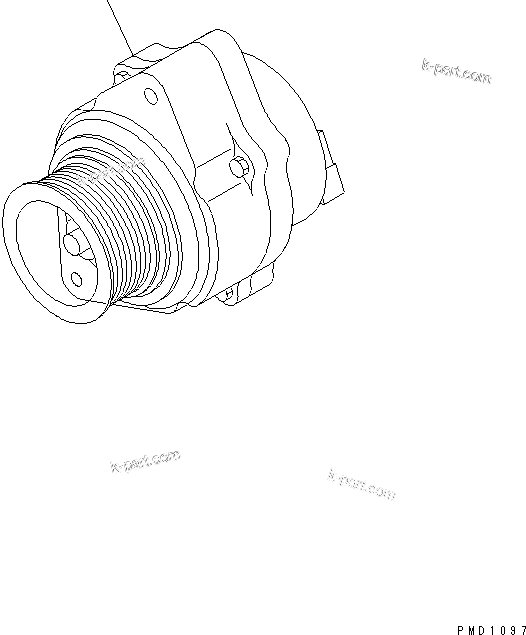 Komatsu parts book diagram for S4D102E-1E-T S/N 26200163-UP: ALTERNATOR (60A)(#26212361-)