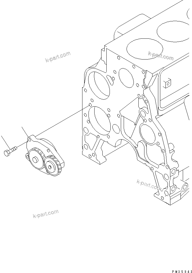 Komatsu parts book diagram for S4D102E-1N S/N 26200163-UP: OIL PUMP(#26200163-26276328)