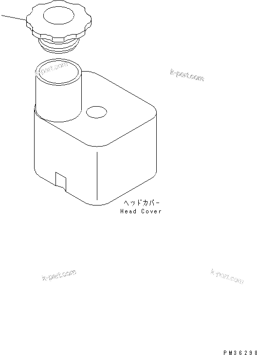 Komatsu parts book diagram for S4D102E-1AA S/N 26213103-UP: OIL FILLER CAP(#21273646-)