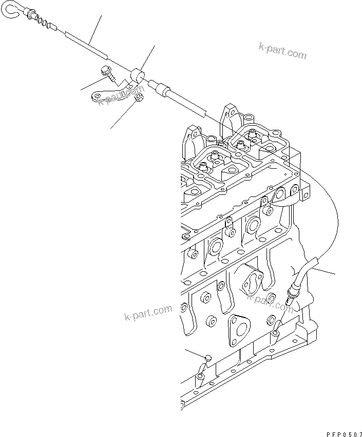 Komatsu parts book diagram for S4D102E-1AA S/N 26213103-UP: OIL LEVEL GAUGE(#21273646-)