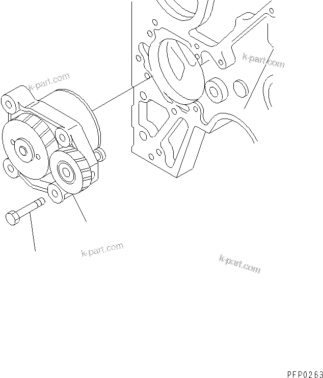 Komatsu parts book diagram for S4D102E-1AA S/N 26213103-UP: OIL PUMP(#21273646-)